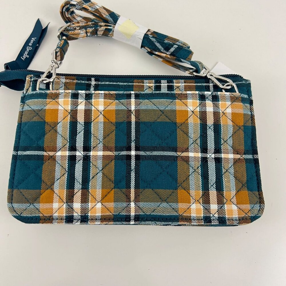 Vera Bradley RFID Wallet Crossbody in Cotton Orchard Plaid  NWT Brand New - Picture 2 of 7